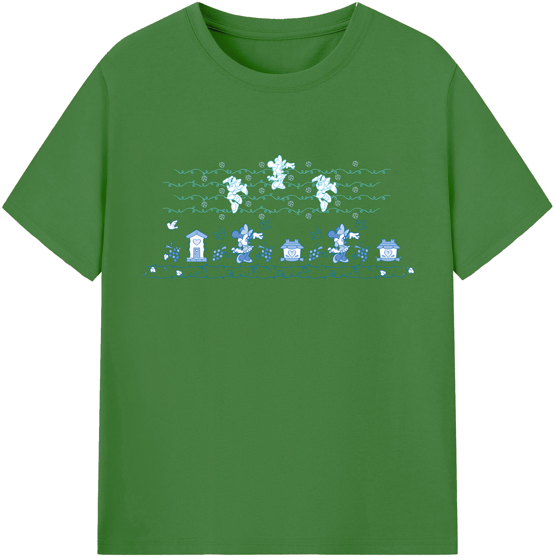 （画像用） ミッキーマウス Mickey Mouse レディースカジュアルプリントTシャツ（綿100％）